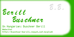 berill buschner business card